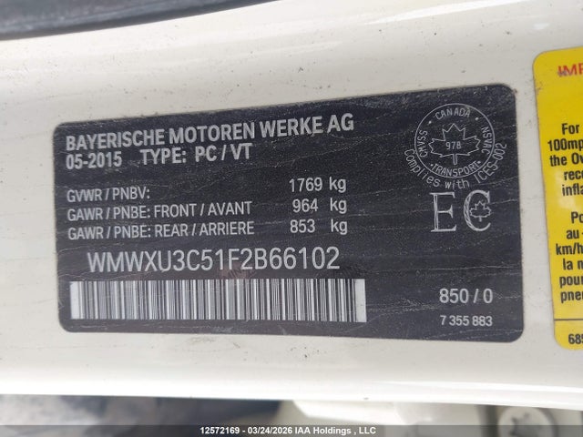 WMWXU3C51F2B66102 Mini COOPER S