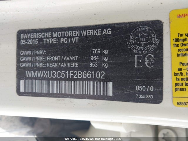 WMWXU3C51F2B66102 Mini COOPER S