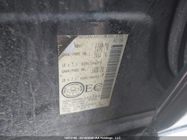 5N1AZ2MG0GN115283 Nissan Murano