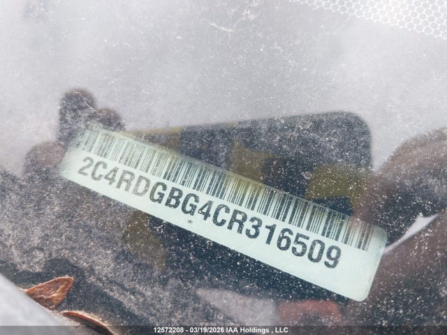 2012 Dodge Grand Caravan Se/sxt მანქანა იყიდება აუქციონზე, vin: 2C4RDGBG4CR316509, აუქციონის ნომერი: 12572208