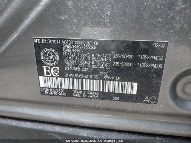 Aukcja sprzedaży 2023 Subaru Solterra Luxury Package/technology Package, vin: JTMABABA5PA018105, numer aukcji: 12572209