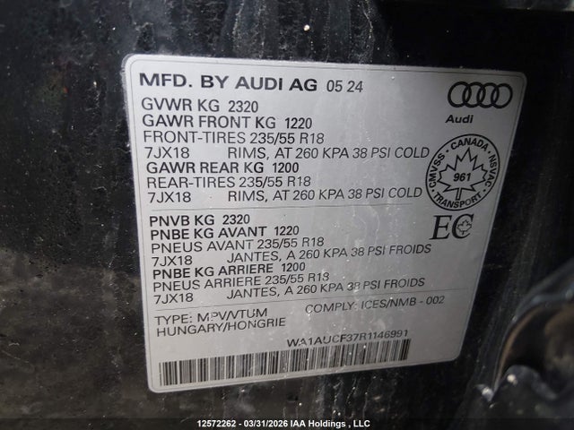 WA1AUCF37R1146991 Audi Q3 40 Komfort