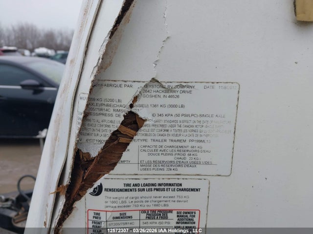 2013 Keystone Passport მანქანა იყიდება აუქციონზე, vin: 4YDT19922DT412862, აუქციონის ნომერი: 12572307