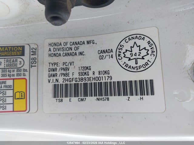 2HGFG3B93EH001179 Honda Civic Ex-l Navi
