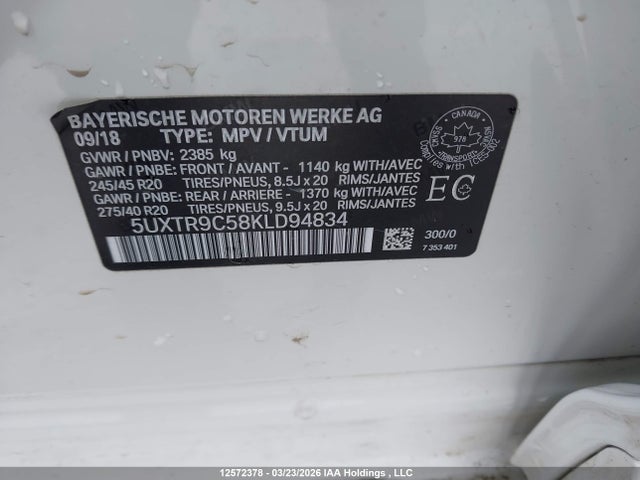 5UXTR9C58KLD94834 BMW X3 3.0I