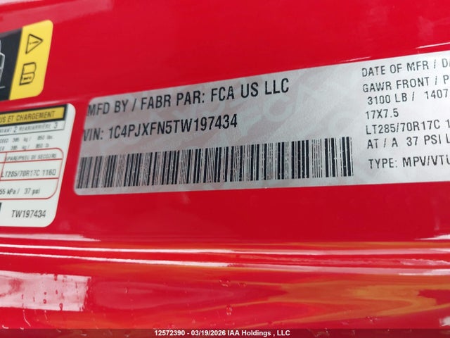 1C4PJXFN5TW197434 Jeep Wrangler Rubicon