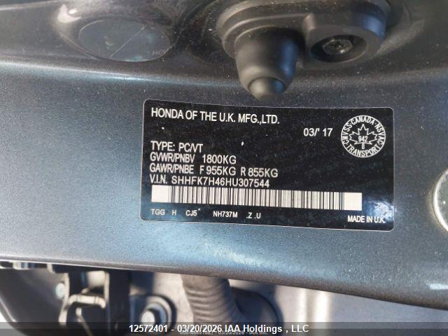 SHHFK7H46HU307544 Honda Civic Sport