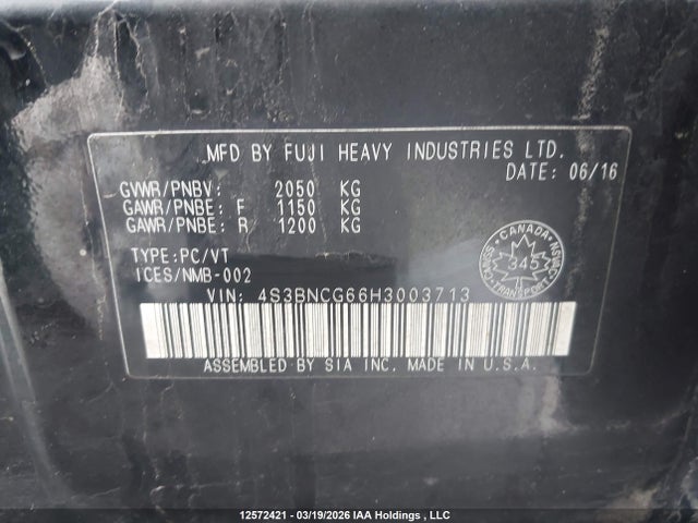 4S3BNCG66H3003713 Subaru Legacy