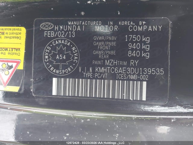 Продаж на аукціоні авто 2013 Hyundai Veloster, vin: KMHTC6AE3DU139535, номер лоту: 12572428