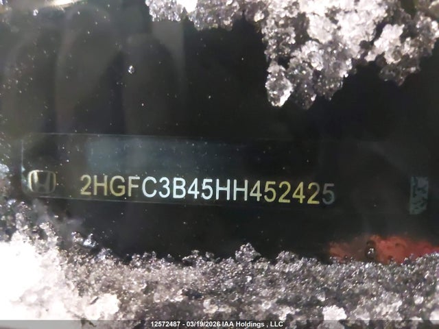 12572487 :رقم المزاد ، 2HGFC3B45HH452425 vin ، 2017 Honda Civic Ex مزاد بيع