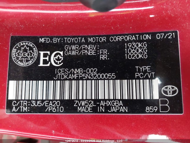 JTDKAMFP5N3200055 Toyota Prius Prime Upgrade