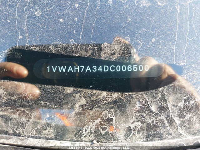 Продажа на аукционе авто 2013 Volkswagen Passat 2.5l Trendline, vin: 1VWAH7A34DC006500, номер лота: 12553446