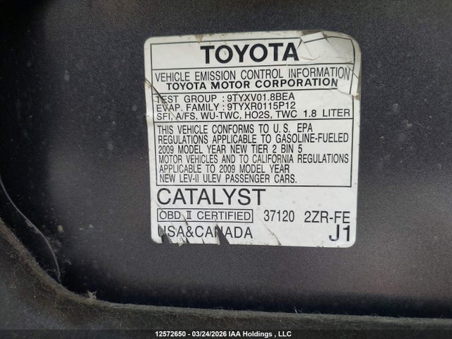 Aukcja sprzedaży 2009 Toyota Corolla Matrix, vin: 2T1KU40E59C075568, numer aukcji: 12572650