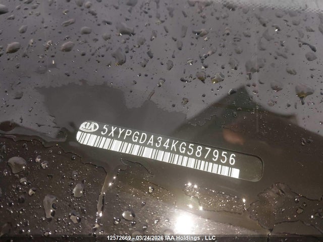 5XYPGDA34KG587956 KIA Sorento 2.4l Lx