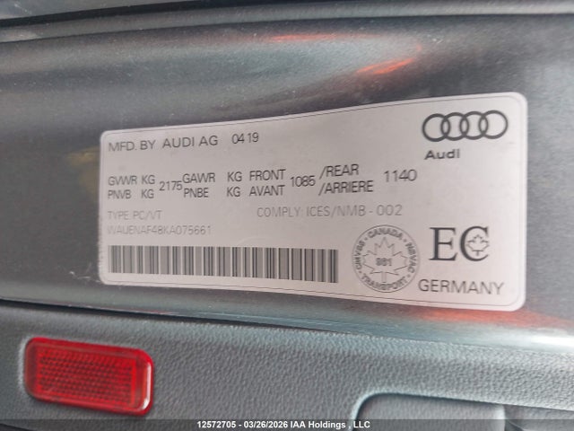 WAUENAF48KA075661 Audi A4