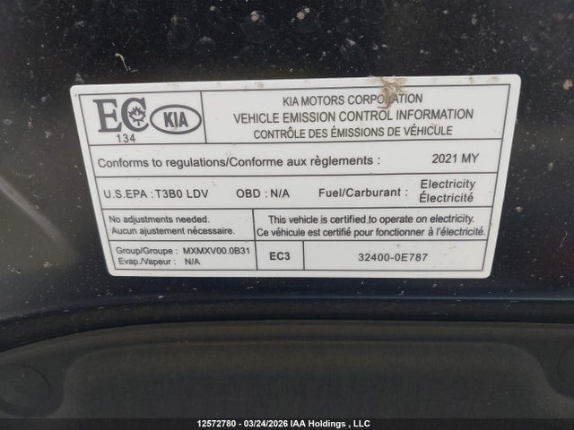 Aukcja sprzedaży 2021 Kia Soul Ev Limited, vin: KNDJ33A10M7013817, numer aukcji: 12572780