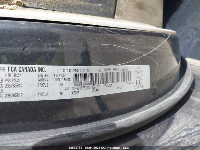 2020 Chrysler Pacifica Hybrid Limited მანქანა იყიდება აუქციონზე, vin: 2C4RC1N73LR151080, აუქციონის ნომერი: 12572783