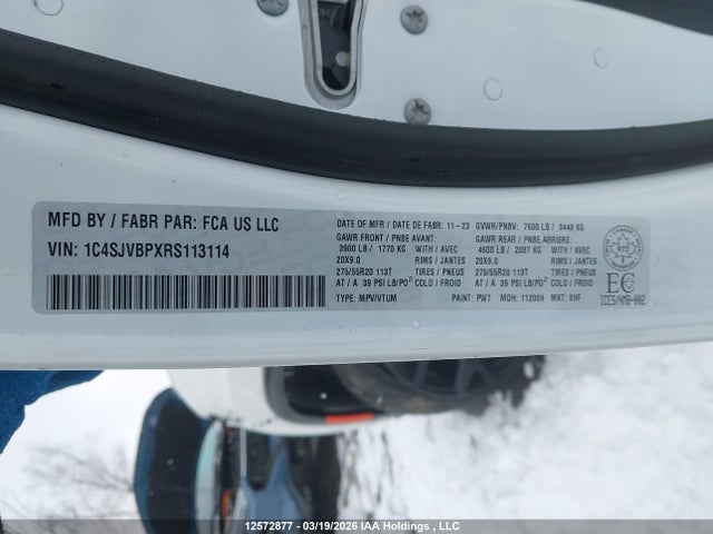 Aukcja sprzedaży 2024 Jeep Wagoneer Series Ii Carbide, vin: 1C4SJVBPXRS113114, numer aukcji: 12572877