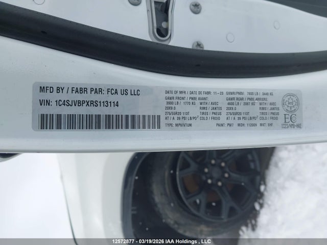 Aukcja sprzedaży 2024 Jeep Wagoneer Series Ii Carbide, vin: 1C4SJVBPXRS113114, numer aukcji: 12572877