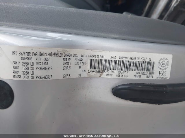 Aukcja sprzedaży 2006 Jeep Grand Cherokee Laredo/columbia/freedom, vin: 1J4HR48N66C268276, numer aukcji: 12572889