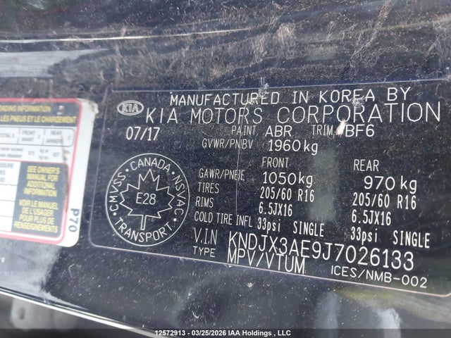 KNDJX3AE9J7026133 KIA Soul Ev Luxury