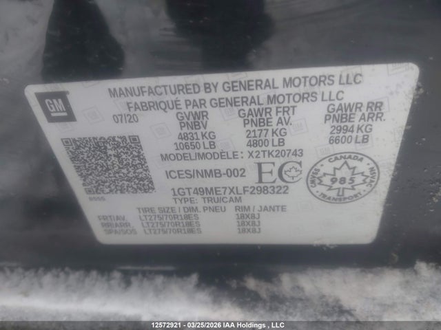 1GT49ME7XLF298322 GMC Sierra K2500 Sle