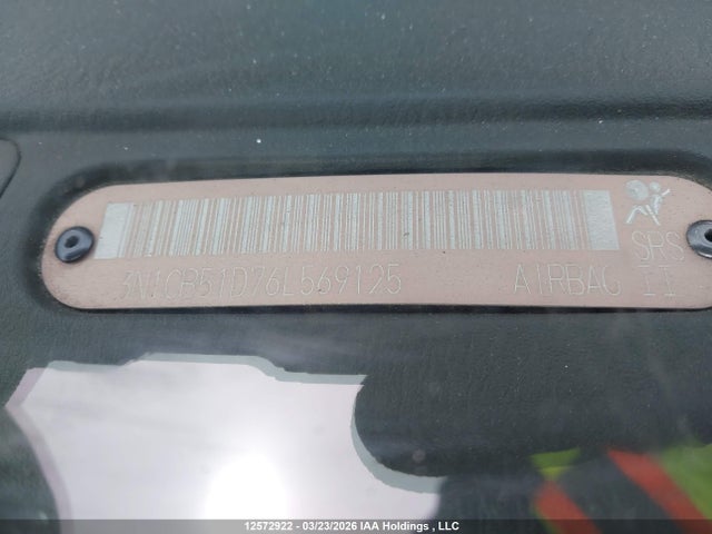 2006 Nissan Sentra 1.8/1.8s მანქანა იყიდება აუქციონზე, vin: 3N1CB51D76L569125, აუქციონის ნომერი: 12572922