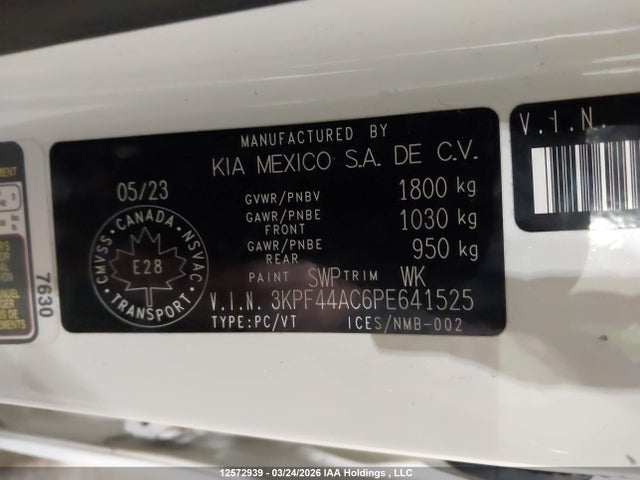 3KPF44AC6PE641525 KIA FORTE GT