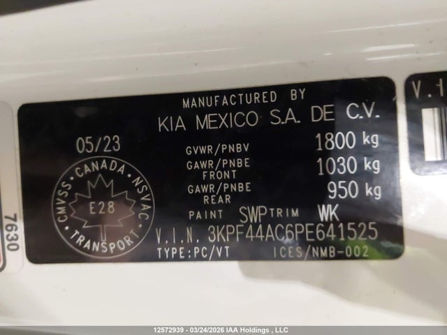 3KPF44AC6PE641525 KIA FORTE GT