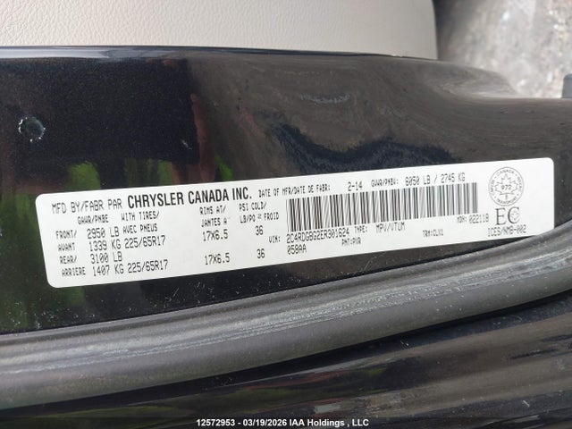 Продажа на аукционе авто 2014 Dodge Grand Caravan Se/sxt, vin: 2C4RDGBG2ER301624, номер лота: 12572953