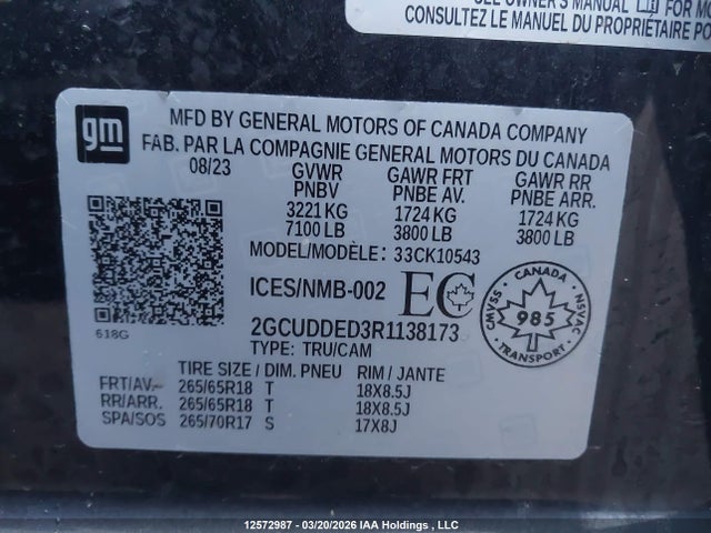 2024 Chevrolet Silverado 1500 Lt მანქანა იყიდება აუქციონზე, vin: 2GCUDDED3R1138173, აუქციონის ნომერი: 12572987