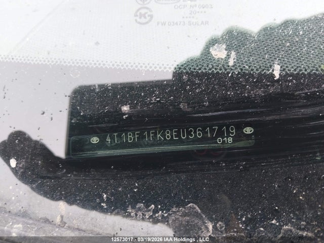 12573017 :رقم المزاد ، 4T1BF1FK8EU361719 vin ، 2014 Toyota Camry Se مزاد بيع
