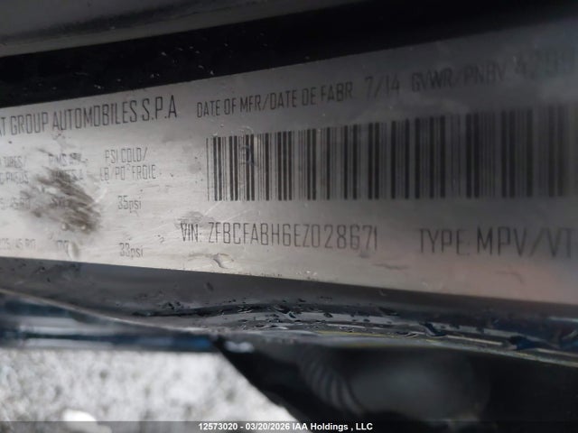 ZFBCFABH6EZ028671 Fiat 500l Easy