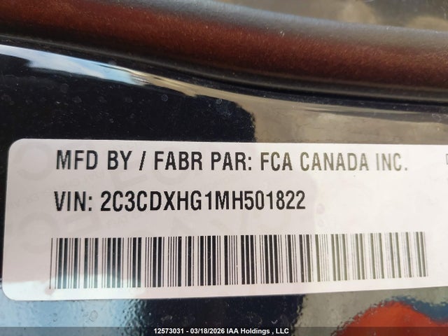 2C3CDXHG1MH501822 Dodge CHARGER GT