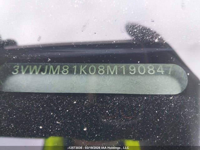Продажа на аукционе авто 2008 Volkswagen Jetta 2.5l Trendline, vin: 3VWJM81K08M190847, номер лота: 12573036