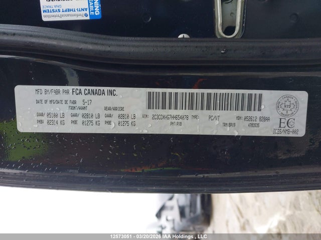 Aukcja sprzedaży 2017 Dodge Charger Sxt, vin: 2C3CDXHG7HH654078, numer aukcji: 12573051