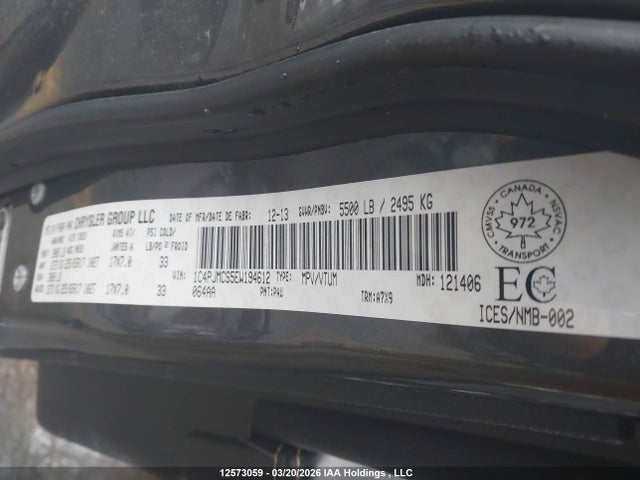 12573059 :رقم المزاد ، 1C4PJMCS5EW194612 vin ، 2014 Jeep Cherokee North مزاد بيع