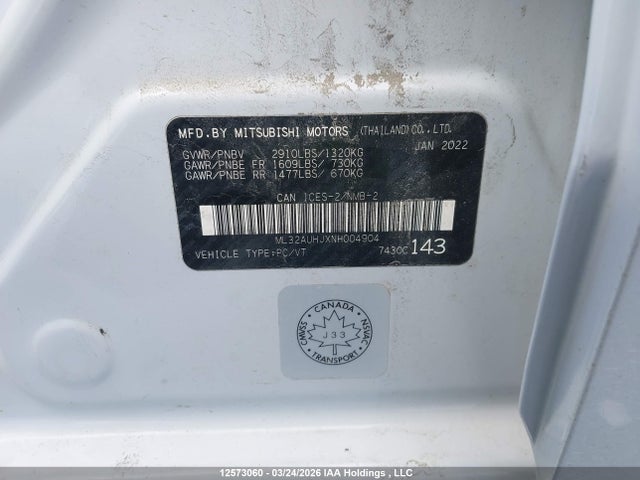ML32AUHJXNH004904 Mitsubishi Mirage Carbon Edition/es/se