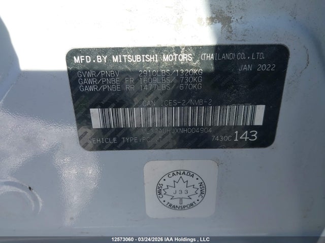 ML32AUHJXNH004904 Mitsubishi Mirage Carbon Edition/es/se
