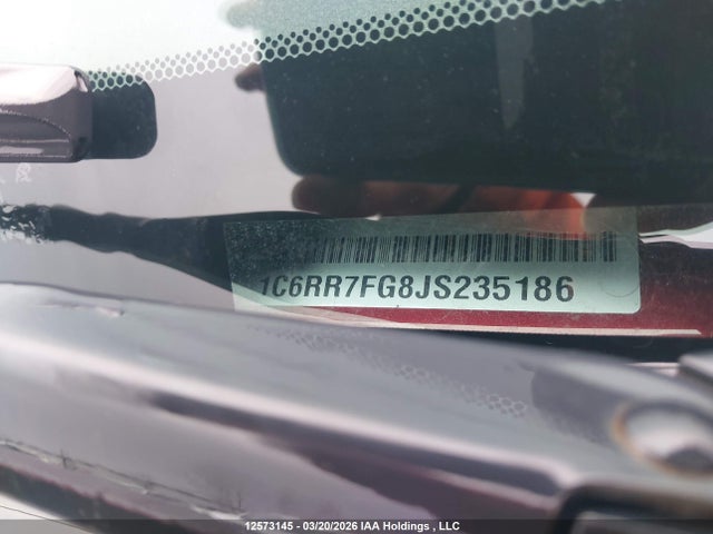12573145 :رقم المزاد ، 1C6RR7FG8JS235186 vin ، 2018 Dodge Ram 1500 مزاد بيع