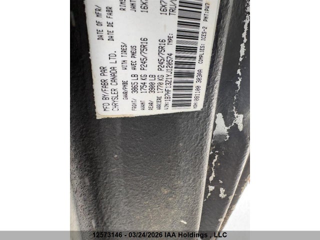 Aukcja sprzedaży 2000 Dodge Ram 1500 St, vin: 1B7HF13Z1YJ120574, numer aukcji: 12573146