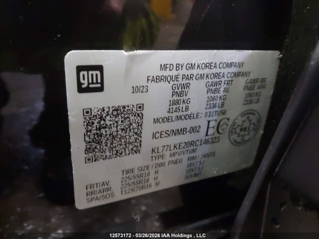 KL77LKE20RC146323 Chevrolet Trax Activ
