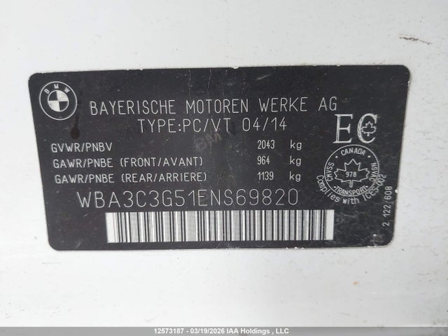WBA3C3G51ENS69820 BMW 320i Xdrive
