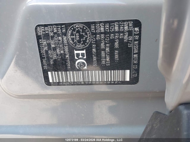 Aukcja sprzedaży 2023 Nissan Rogue Sv, vin: JN8BT3BB6PW217211, numer aukcji: 12573189