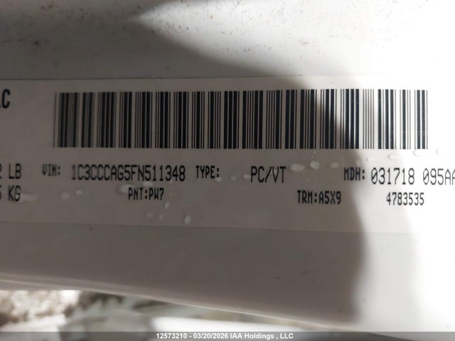 Продажа на аукционе авто 2015 Chrysler 200 Limited, vin: 1C3CCCAG5FN511348, номер лота: 12573210