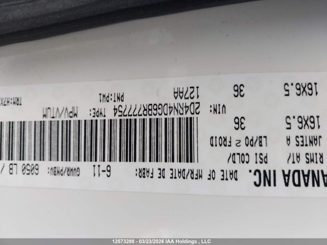 Aukcja sprzedaży 2011 Dodge Grand Caravan Se/sxt, vin: 2D4RN4DG6BR777754, numer aukcji: 12573288