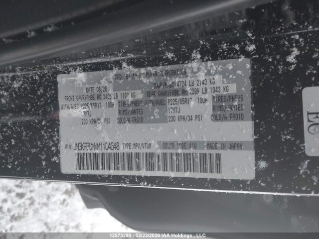 Aukcja sprzedaży 2021 Mazda Cx-5, vin: JM3KFBCMXM1104648, numer aukcji: 12573290
