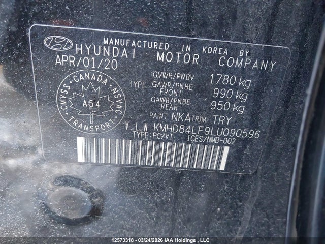 Продаж на аукціоні авто 2020 Hyundai Elantra Preferred Auto Ivt, vin: KMHD84LF9LU090596, номер лоту: 12573318