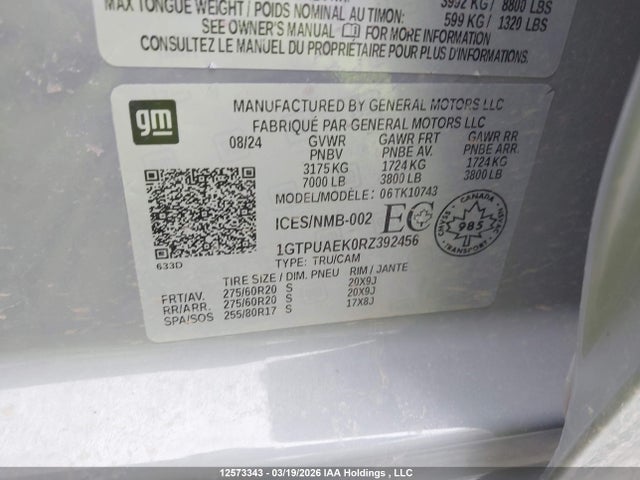 1GTPUAEK0RZ392456 GMC Sierra K1500