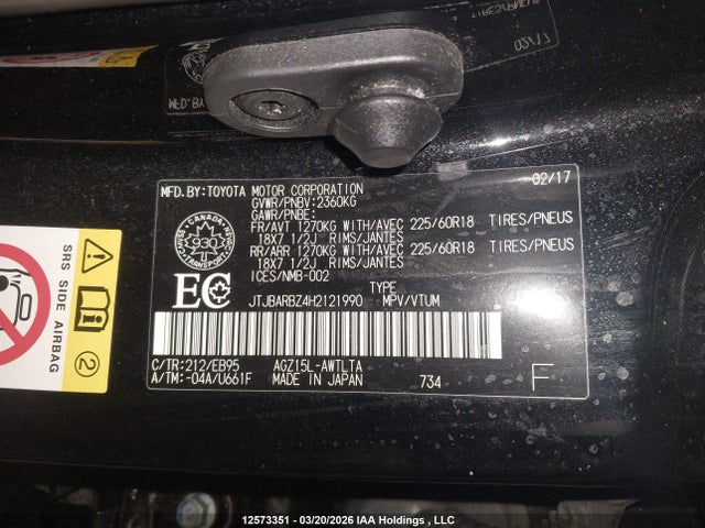 JTJBARBZ4H2121990 Lexus Nx 200t 200t